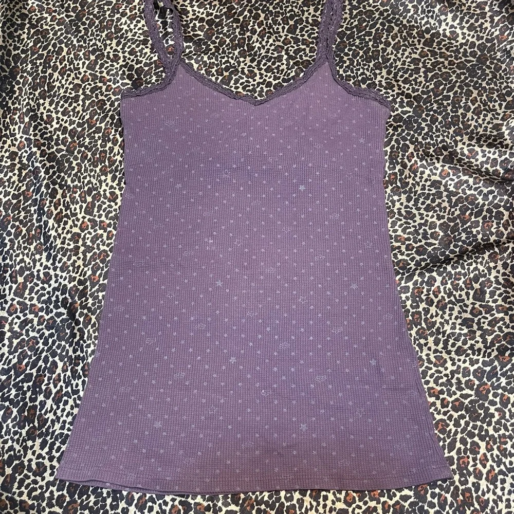 Y2k Fox Racing Purple Lace Cami Tank Top